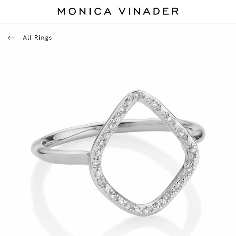 Monica Vinader Riva Diamond Hoop Ring